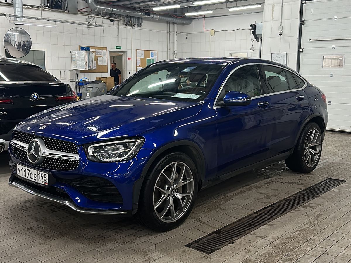 Mercedes-Benz GLC coupe I (C253) [рестайлинг] 300 2.0d AT 4Matic (245 л.с.) Sport Синий 2021 с пробегом 93 904 км