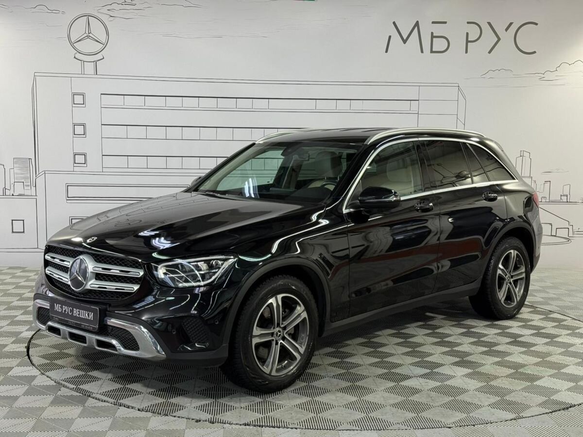 Автомобиль Mercedes-Benz GLC I (X253) [рестайлинг] 200 2.0 AT 4Matic (197 л.с.) Premium Чёрный 2021 с пробегом 86 430 км