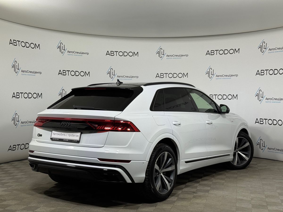 Автомобиль Audi Q8 I поколение (4M) 3.0d AT 4WD (249 л.с.) Sport Белый 2019 с пробегом 132 919 км